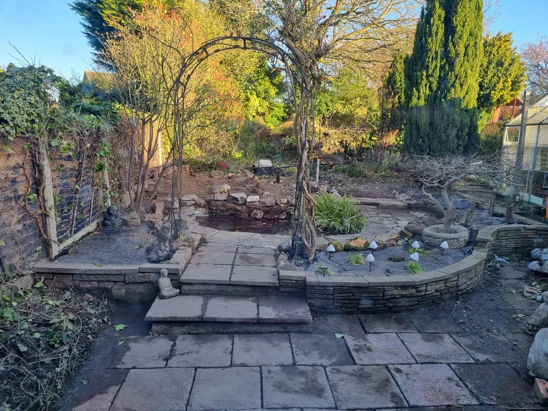 Garden after clearing and tidying